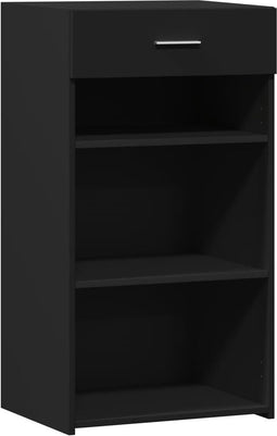 vidaXL - Dressoir - 50x42,5x93 - cm - bewerkt - hout - zwart
