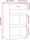 vidaXL - Dressoir - 50x42,5x93 - cm - bewerkt - hout - zwart
