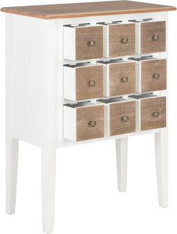 vidaXL - Dressoir - 54x30x80 - cm - massief - hout - wit