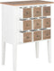 vidaXL - Dressoir - 54x30x80 - cm - massief - hout - wit