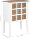 vidaXL - Dressoir - 54x30x80 - cm - massief - hout - wit