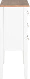 vidaXL - Dressoir - 54x30x80 - cm - massief - hout - wit