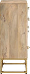 vidaXL - Dressoir - 55x30x76 - cm - massief - mangohout - en - ijzer