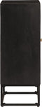 vidaXL - Dressoir - 55x30x76 - cm - massief - mangohout - en - ijzer - zwart