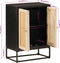 vidaXL - Dressoir - 55x30x76 - cm - massief - mangohout - en - ijzer - zwart