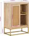 vidaXL - Dressoir - 55x30x76 - cm - massief - mangohout - en - ijzer