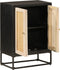 vidaXL - Dressoir - 55x30x76 - cm - massief - mangohout - en - ijzer - zwart