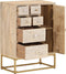 vidaXL - Dressoir - 55x30x76 - cm - massief - mangohout - en - ijzer