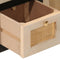vidaXL - Dressoir - 55x30x76 - cm - massief - mangohout - en - ijzer - zwart