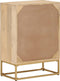 vidaXL - Dressoir - 55x30x76 - cm - massief - mangohout - en - ijzer