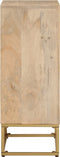 vidaXL - Dressoir - 55x30x76 - cm - massief - mangohout - en - ijzer