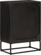 vidaXL - Dressoir - 55x30x76 - cm - massief - mangohout - en - ijzer - zwart