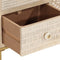 vidaXL - Dressoir - 55x30x76 - cm - massief - mangohout - en - ijzer
