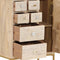 vidaXL - Dressoir - 55x30x76 - cm - massief - mangohout - en - ijzer