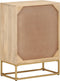 vidaXL - Dressoir - 55x30x76 - cm - massief - mangohout - en - ijzer