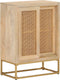 vidaXL - Dressoir - 55x30x76 - cm - massief - mangohout - en - ijzer