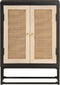 vidaXL - Dressoir - 55x30x76 - cm - massief - mangohout - en - ijzer - zwart