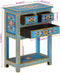 vidaXL - Dressoir - 55x30x76 - cm - massief - mangohout - turquoise