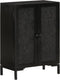 vidaXL - Dressoir - 55x30x77 - cm - massief - mangohout - en - ijzer - zwart