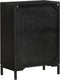 vidaXL - Dressoir - 55x30x77 - cm - massief - mangohout - en - ijzer - zwart
