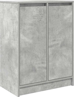 vidaXL - Dressoir - 57x34x76 - cm - bewerkt - hout - betongrijs