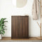 vidaXL - Dressoir - 57x34x76 - cm - bewerkt - hout - bruin - eikenkleurig