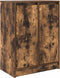 vidaXL - Dressoir - 57x34x76 - cm - bewerkt - hout - gerookt - eikenkleurig