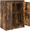 vidaXL - Dressoir - 57x34x76 - cm - bewerkt - hout - gerookt - eikenkleurig
