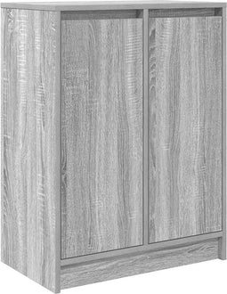 vidaXL - Dressoir - 57x34x76 - cm - bewerkt - hout - grijs - sonoma - eikenkleurig