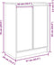 vidaXL - Dressoir - 57x34x76 - cm - bewerkt - hout - grijs - sonoma - eikenkleurig