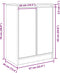 vidaXL - Dressoir - 57x34x76 - cm - bewerkt - hout - oud - houtkleurig