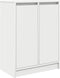 vidaXL - Dressoir - 57x34x76 - cm - bewerkt - hout - wit