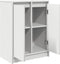 vidaXL - Dressoir - 57x34x76 - cm - bewerkt - hout - wit