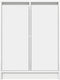 vidaXL - Dressoir - 57x34x76 - cm - bewerkt - hout - wit
