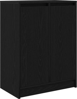 vidaXL - Dressoir - 57x34x76 - cm - spaanplaat - zwart - eikenkleurig