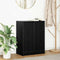 vidaXL - Dressoir - 57x34x76 - cm - spaanplaat - zwart - eikenkleurig