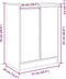 vidaXL - Dressoir - 57x34x76 - cm - spaanplaat - zwart - eikenkleurig