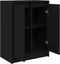 vidaXL - Dressoir - 57x34x76 - cm - spaanplaat - zwart - eikenkleurig