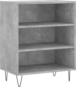 vidaXL - Dressoir - 57x35x70 - cm - bewerkt - hout - betongrijs