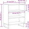 vidaXL - Dressoir - 57x35x70 - cm - bewerkt - hout - betongrijs