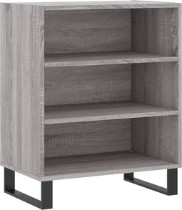 vidaXL - Dressoir - 57x35x70 - cm - bewerkt - hout - grijs - sonoma - eikenkleurig