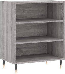 vidaXL - Dressoir - 57x35x70 - cm - bewerkt - hout - grijs - sonoma - eikenkleurig