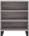 vidaXL - Dressoir - 57x35x70 - cm - bewerkt - hout - grijs - sonoma - eikenkleurig