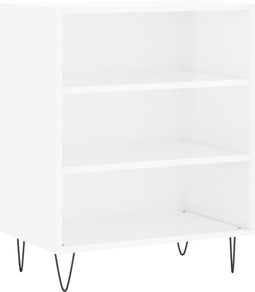 vidaXL - Dressoir - 57x35x70 - cm - bewerkt - hout - hoogglans - wit