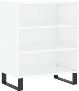 vidaXL - Dressoir - 57x35x70 - cm - bewerkt - hout - hoogglans - wit