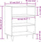 vidaXL - Dressoir - 57x35x70 - cm - bewerkt - hout - hoogglans - wit