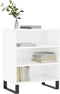 vidaXL - Dressoir - 57x35x70 - cm - bewerkt - hout - hoogglans - wit