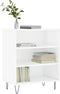 vidaXL - Dressoir - 57x35x70 - cm - bewerkt - hout - hoogglans - wit