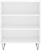 vidaXL - Dressoir - 57x35x70 - cm - bewerkt - hout - hoogglans - wit