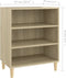 vidaXL - Dressoir - 57x35x70 - cm - bewerkt - hout - sonoma - eikenkleurig
